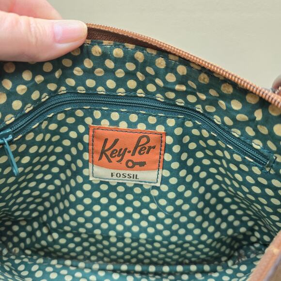 Fossil Key Per Coated Canvas Orange Fruit Print Crossbody Shoulder Bag - Picture 7 of 10